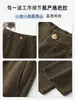 Calças de lã pantalona femininas inverno cintura alta moda calças retas justas 2026 novo estilo senhoras que cobrem a barriga slim casual