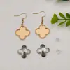 Joias Yingyi DIY Base Gancho de Orelha de Trevo de Quatro Folhas Coração Songjin com Tampa Brinco Patchwork Artesanal Materiais Acessórios