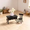 1:12 adornos de modelo de mueble miniatura para casa de muñecas, escena miniatura, mesa con cajón de tres compartimentos