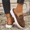 Comercio Electrónico Transfronterizo 2026 Nuevos Mocasines Casuales Slip-on Zapatos Perezosos Tallas Grandes Pantuflas de Suela Gruesa para Mujer Venta al por Mayor