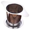Filtro de té de acero inoxidable antifugas, filtro binaural creativo para el hogar, filtro de té, separador de té cónico fácil de limpiar