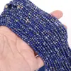 Cuentas redondas pequeñas de 2/3 mm, cristal natural, ágata, turquesa, para pulsera, collar DIY, venta al por mayor, cuentas sueltas, accesorios de joyería