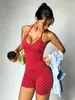 2026 Nuevo Conjunto de Yoga Sin Costuras de Lunares Europeo y Americano con Almohadillas en el Pecho, Cuello Halter, Espalda Hermosa, Shorts Levanta Glúteos, Conjunto de Dos Piezas para Fitness