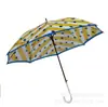 Guarda-chuva de Cabo Longo para Homem de Negócios Guarda-chuva de Golfe Grande Reto Duplo Automático Guarda-chuva Quadrado Impresso com Logo Presente