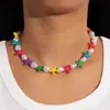 Joyería Transfronteriza Serie Bohemia de Playa Collar de Cuentas de Estrella de Mar Cadena para Clavícula Estilo Vacaciones en la Costa para Mujeres
