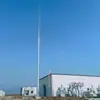 Tubería de Acero Anular al por Mayor Pararrayos Independiente 10m-50m Torre de Pararrayos de Tubería Única Galvanizada por Inmersión Equipo de Protección contra Rayos