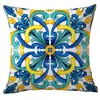 Funda de almohada geométrica de verano de limón para Amazon transfronterizo, tela para el hogar, funda de cojín para sofá, venta directa de fábrica