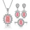 Transmissão ao Vivo Super Venda: Conjunto de Girassol Feminino com Diamante de Alto Carbono e Pedras Preciosas de Corte Iridescente, Anel Banhado a Ouro Real, Brincos, Colar, Pingente