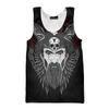 Chaleco holgado transfronterizo nuevo para hombre, cómodo jersey de cuello redondo con estampado de tatuaje digital 3D de algodón, personalizado