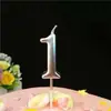 Vela Digital Dorada para Pastel Vela Digital Dorada Grande Estéreo Doble Cara Decoración de Vela para Pastel de Cumpleaños