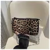 Comercio exterior artículo de moda estilo coreano transfronterizo 2026 estampado de leopardo personalizado temperamento moderno hermoso y brillante cadena bandolera un hombro bolso pequeño cuadrado