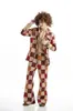 Nuevo traje de Halloween para hombre, pareja retro de los años 70, estilo europeo y americano, discoteca, hippie, baile, actuación para adultos