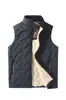 Popular de Inverno Colete de Algodão com Veludo de Cordeiro Masculino Veludo de Grafeno Acolchoado Quente Colete para Usar por Cima Sem Mangas Colete de Algodão