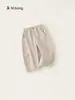 Pantalones Curvos para Niños Bangxuan Primavera y Otoño, Pantalones Tipo Zanahoria Sueltos y Sencillos para Bebés, Pantalones de Moda para Niñas