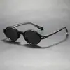 Gafas de sol con pasador de sol Ovaladas con Marco Texturizado y Acentos Metálicos Tendencia Protección UV Gafas de Sol Wm28072