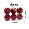 Decorações de Natal para Novos Produtos Transfronteiriços Conjunto de Bolas de Veludo Pintadas de Natal 6cm Enfeites para Árvore de Natal Bolas Decorativas