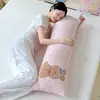 Almofada Longa de Pelúcia Desenho Animado Patchwork Almofada de Abraçar Travesseiro para Dormir Lado da Cama Almofada para Prender as Pernas Almofada de Encosto