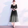 Disfraz de Coro Cielo Estrellado para Mujer 2026 Estilo Nuevo Elegante Vestido Gradiente de Presentadora Traje de Gran Coro Verano Venta al por Mayor