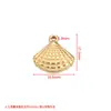Acero Inoxidable Oro 18K Serie Oceánica Concha Geométrica Colgante Colgante Pequeño Collar Pulsera Accesorios para Joyería DIY Placa de Cola