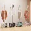 Perchero de pie para ropa y bolsos, perchero móvil para abrigos de dormitorio, perchero de pie de lujo para el hogar en la sala de estar para secar y almacenar ropa