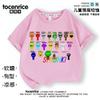 Camiseta Infantil de Moda de Manga Corta Rhythm Box Sprunki Music Verano Algodón Puro Niños Grandes y Niñas Ropa Infantil Top