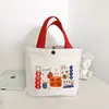 Bolsa de almuerzo casual de moda para el trabajo, Bolsa de mano para regalo de vacaciones, Bolso de lona nuevo, Bolso de mano con tema de caqui