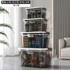Caixa de Armazenamento Transparente Caixa de Armazenamento Extra Grande Organizador de Brinquedos Doméstico Caixa de Armazenamento de Plástico para Roupas e Lanches Porta-malas