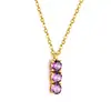 Joyería Transfronteriza Europea y Americana Collar con Incrustaciones de Diamantes de Acero Inoxidable Moda de Lujo Ligero Versátil Colgante Redondo de Diamante Cadena para Suéter Venta Directa del Fabricante