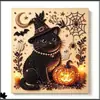 Pintura de Diamantes 5D Transfronteriza Más Vendida de Halloween con Perlas, Set DIY, Portátil, Arte para el Hogar, Adorno Decorativo Hecho a Mano