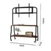 Soporte de TV de Piso Móvil de Acero Inoxidable Carrito Vertical con Ruedas para Sala de Estar y Dormitorio Colgador Universal de 43-75 pulgadas