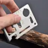 Tarjeta Saber Herramienta Creativa para Camping al Aire Libre 11 en 1 Multifunción Suiza Tarjeta Saber Grande Abrebotellas Tarjeta de Escape