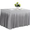 Juego de Falda de Mesa como Mantel para Reuniones Mesa Fría de Catering Escritorio de Registro Cubierta de Mesa para Actividad de Exposición Cubierta de Mesa Rectangular Roja