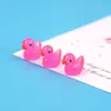 Muñeco de pato de dibujos animados amarillo luminoso adornos pequeños micro paisajismo resina joyería creativa manualidades accesorios