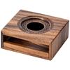 Estufa de nogal para velas y hervir té, base para calentar té, estufa de naranja asada a fuego abierto, horno para calentar té caliente, calentador de té
