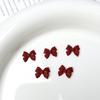 Explosões vinho vermelho arco nail art jóias doce legal gravata borboleta plana fosco desgaste armadura pequena decoração atacado