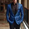Estilo Otoño/Invierno para Hombres Europeos y Americanos Comercio Exterior Jacquard Diseño de Moda Ropa Formal Chaqueta de Traje con Cuello Chal para Hombre