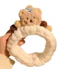 Novo desenho animado marrom urso fofo faixa de cabelo pelúcia rosto lavar maquiagem aplicar máscara outono e inverno faixa de cabelo feminino faixa de cabeça cabelo