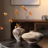 Estilo Wabi-Sabi Retrô Cerâmica Vasinho Novo Estilo Chinês Alto Padrão Sala de Estar Hotel Pote de Cerâmica Dispositivo para Arranjo de Flores Tai Su