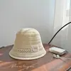Fábrica de Gorros de Pescador Tejidos En Stock Verano Calado Transpirable Gorro de Pescador Protección Solar Sombrero de Cubo Que Hace que la Cara Parezca Más Pequeña Sombrero para el Sol