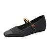 Puntadas con Patrón Tejido Retro, Zapatos para Mujer con Plataforma Interna, Suelas Suaves Que No Cansan Tus Pies, Zapatos Mary Jane con Correa de Hebilla para Mujer, Tacones Gruesos de Otoño