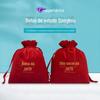 Bolsa de Flanela Lisi Vermelha Bolsa de Armazenamento com Cordão Envelope para Joias Bolsa de Presente para Embalagem de Vinho Tinto de Alta Qualidade