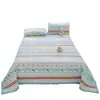 Funda de Cama Gruesa de Gasa Arrugada de Algodón Hinchable Universal para Todas las Estaciones Juego de Tres Piezas Sábana Acolchada Colchón de Dormitorio Estudiantil