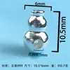 Cuentas Espaciadoras en Forma de Calabaza para Accesorios de Pulseras Plata Pura S999 Pulsera Trenzada Hecha a Mano DIY Cuentas Sueltas Materiales para Joyería de Plata