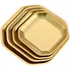 304 Coreano estilo Aço Inoxidável Dourado Prato de Sobremesa Cuspindo Osso Prato Quadrado Prato de Lanche Pratos Frios Pratos de Picles Criativos