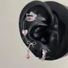 Nuevos Exquisitos y Lindos Pendientes de Estrella con Lazo de Zirconia Diseño de Nicho de Moda y Versátiles Pendientes Diarios Tendencia