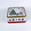 Caixa de lata quadrada de Natal caixa de ferro para doces embalagem caixa de ferro para presente nova personalizável/logotipo vendas diretas da fábrica