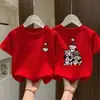 Camiseta de Manga Curta para Meninas Verão Algodão Puro Infantil Bebê 2026 Nova Doce e Fofa Roupa de Verão Roupa Infantil Tops de Desenho Animado