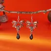 Brincos de Morcego de Cristal para Halloween Cruzados Europeus e Americanos Exagerados Góticos Brincos de Morcego para Feriado Brincos Retrô Atacado