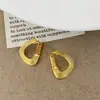 Brincos Europeus e Americanos Simples de Design de Nicho com Textura em Formato de Gota para Roupas de Trabalho, Versáteis Estilosos, Luxo Acessível e Brincos de Alta Qualidade