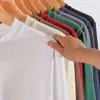 Camiseta Personalizada de Algodão Puro 260g de Manga Comprida para Homens com Decote Pequeno, Camiseta Lisa para Estampar Logotipo, Camiseta Cultural, Camiseta Personalizada